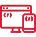 Icona di un desktop e di uno smartphone che rappresenta il ruolo degli Web e Mobile Developers nello sviluppo software.
